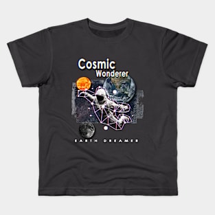 Cosmic Wanderer, Earth Dreamer Kids T-Shirt